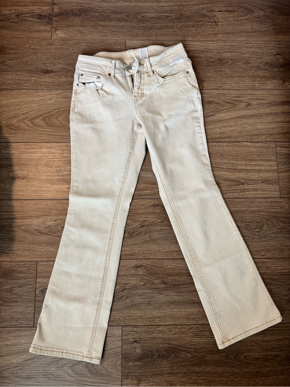 Time and Tru Cream Flare Jeans
